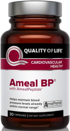 Ameal BP, Cardiovascular Health, 30 Capsules by Quality of Life Labs-Hälsa, Blodtryck