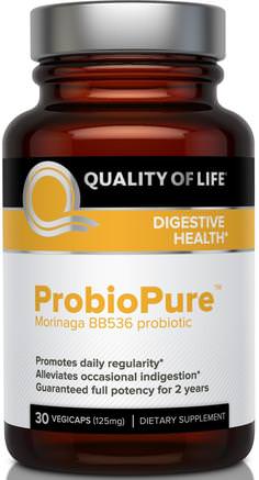 ProbioPure, 125 mg, 30 Veggie Caps by Quality of Life Labs-Kosttillskott, Probiotika, Stabiliserade Probiotika