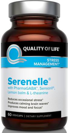 Serenelle, Stress Management, 60 Vegicaps by Quality of Life Labs-Kosttillskott, Dhea, Hälsa, Anti Stress