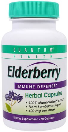 Elderberry Immune Defense, 60 Capsules by Quantum Health-Hälsa, Kall Influensa Och Viral, Elderberry (Sambucus)