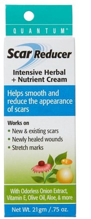 Scar Reducer, Intensive Herbal + Nutrient Cream.75 oz (21 g) by Quantum Health-Hälsa, Hud, Sträckmärken Ärr, Skönhet, Ansiktsvård, Hudtyp Hyperpigmentering Solskadad Hud