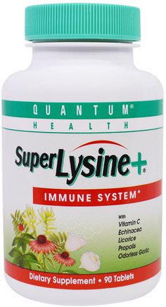 Super Lysine + Immune System, 90 Tablets by Quantum Health-Hälsa, Kall Influensa Och Virus, Immunförsvar