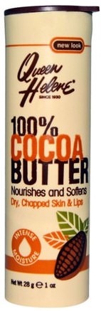 100% Cocoa Butter, Stick, 1 oz (28 g) by Queen Helene-Bad, Skönhet, Kroppslotion, Hud, Kakaosmör