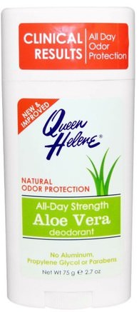 All-Day Strength Deodorant, Aloe Vera, 2.7 oz (75 g) by Queen Helene-Bad, Skönhet, Deodorant
