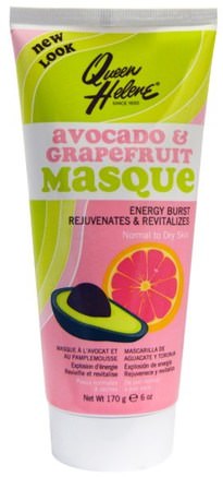 Avocado & Grapefruit Masque, Energy Burst, Normal to Dry Skin, 6 oz (170 g) by Queen Helene-Skönhet, Ansiktsmasker, Lera Masker
