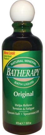 Batherapy, Natural Mineral Bath Liquid, Original, 16 fl oz (473 ml) by Queen Helene-Bad, Skönhet, Badsalter