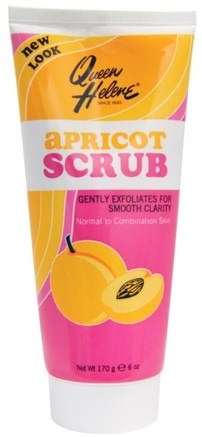 Scrub, Normal to Combination Skin, Apricot, 6 oz (170 g) by Queen Helene-Skönhet, Ansiktsvård, Ansiktsrengöring, Ansiktsexfoliatorer