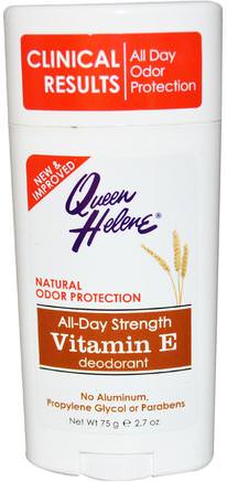 All-Day Strength Deodoran, Vitamin E, 2.7 oz (75 g) by Queen Helene-Bad, Skönhet, Deodorant