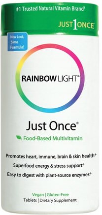Just Once, Food-Based Multivitamin, 120 Tablets by Rainbow Light-Vitaminer, Män Multivitaminer, Kvinnor Multivitaminer