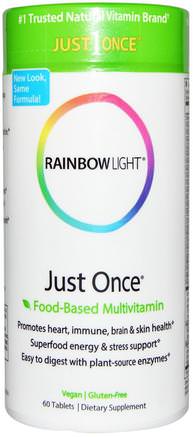 Just Once, Food-Based Multivitamin, 60 Tablets by Rainbow Light-Vitaminer, Män Multivitaminer, Kvinnor Multivitaminer