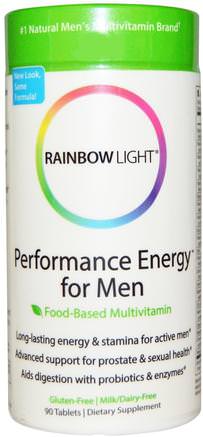 Performance Energy for Men, Food-Based Multivitamin, 90 Tablets by Rainbow Light-Vitaminer, Män Multivitaminer