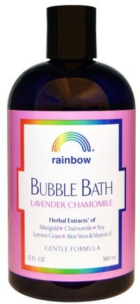 Bubble Bath, Lavender Chamomile, Gentle Formula, 12 fl oz (360 ml) by Rainbow Research-Bad, Skönhet, Bubbelbad