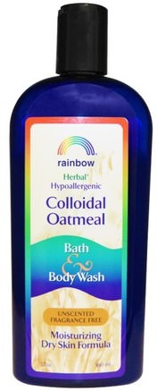Colloidal Oatmeal Bath & Body Wash, Unscented Fragrance Free, 12 oz (360 ml) by Rainbow Research-Bad, Skönhet, Duschgel