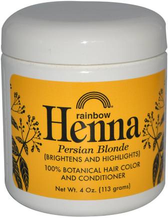 Henna, Hair Color and Conditioner, Blonde, 4 oz (113 g) by Rainbow Research-Bad, Skönhet, Hår, Hårbotten, Hårfärg, Hårvård