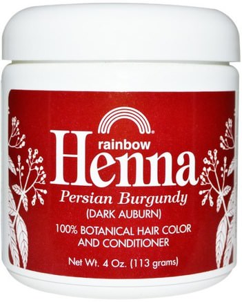 Henna, Hair Color and Conditioner, Burgundy (Dark Auburn), 4 oz (113 g) by Rainbow Research-Bad, Skönhet, Hår, Hårbotten, Hårfärg, Hårvård