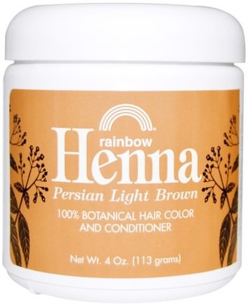 Henna, Hair Color and Conditioner, Light Brown, 4 oz (113 g) by Rainbow Research-Bad, Skönhet, Hår, Hårbotten, Hårfärg, Hårvård