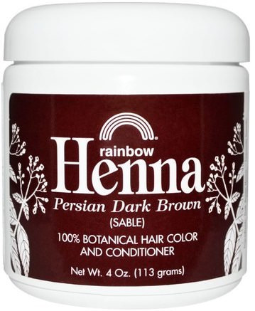 Henna, Hair Color & Conditioner, Dark Brown (Sable), 4 oz (113 g) by Rainbow Research-Bad, Skönhet, Hår, Hårbotten, Hårfärg, Hårvård
