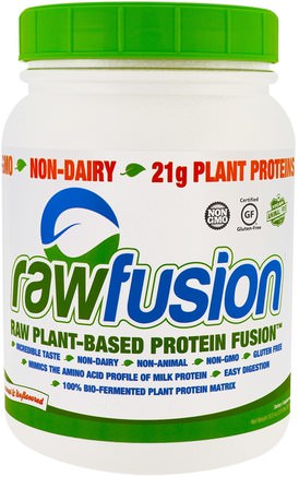 Raw Plant-Based Protein Fusion, Natural & Unflavored, 32.5 oz (921.9 g) by Raw Fusion-Kosttillskott, Protein
