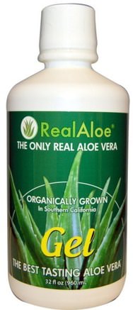 32 fl oz (960 ml) by Real Aloe Aloe Vera Gel-Kosttillskott, Aloe Vera, Aloe Vera Flytande