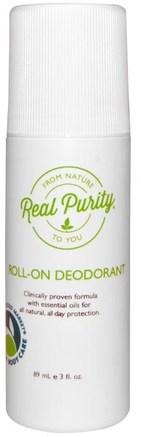 Roll-On Deodorant, 3 fl oz (89 ml) by Real Purity-Bad, Skönhet, Kroppsvård, Deodorant, Roll-On Deodorant