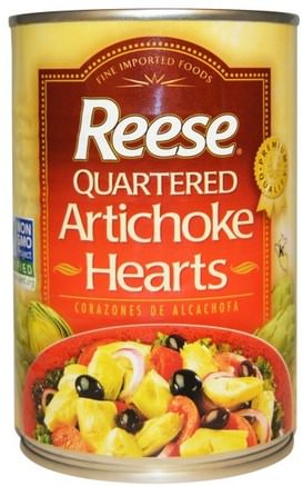 Quartered Artichoke Hearts, 14 oz (396 g) by Reese-Hälsa, Kolesterolstöd, Kronärtskocka