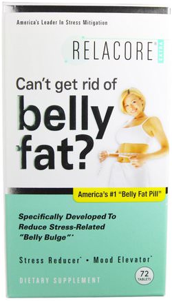 Extra, Belly Fat Pill, 72 Tablets by Relacore-Hälsa, Anti Stress, Diet