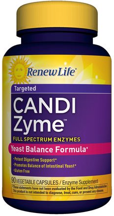 CandiZyme, Targeted, 90 Vegetable Capsules by Renew Life-Kosttillskott, Enzymer, Hälsa, Candida