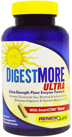 DigestMore Ultra, 90 Veggie Caps by Renew Life-Kosttillskott, Matsmältningsenzymer