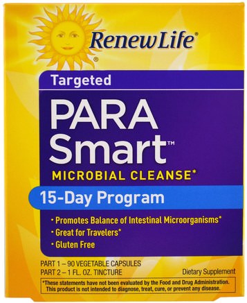 Targeted, ParaSmart, Microbial Cleanse, 2 Part Program by Renew Life-Kosttillskott, Kaprylsyra, Detox