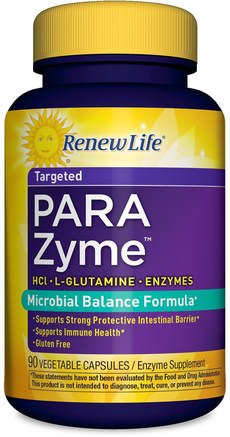 Targeted, ParaZyme, 90 Vegetable Capsules by Renew Life-Kosttillskott, Matsmältningsenzymer