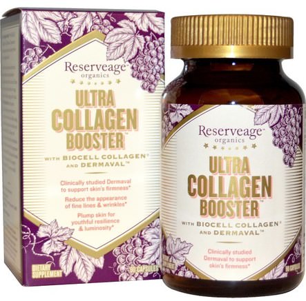 Ultra Collagen Booster, 90 Capsules by ReserveAge Nutrition-Hälsa, Ben, Osteoporos, Kollagen Typ Ii, Anti-Åldrande