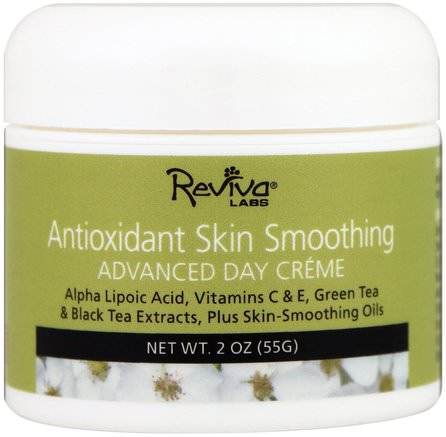Antioxidant Skin Smoothing Day Cream, 2 oz (55 g) by Reviva Labs-Hälsa, Kvinnor, Alfa Lipoinsyra Krämer Spray, Krämer Dag