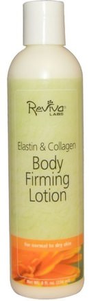 Elastin & Collagen Body Firming Lotion, 8 fl oz (236 ml) by Reviva Labs-Bad, Skönhet, Body Lotion, Hud, Elastin