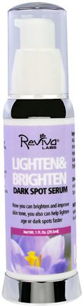 Lighten & Brighten, Dark Spot Serum, 1 fl oz (29.5 ml) by Reviva Labs-Hälsa, Hud Serum, Skönhet, Ansiktsvård, Hudtyp Anti Aging Hud