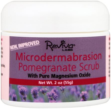 Microdermabrasion Pomegranate Scrub, 2 oz (55 g) by Reviva Labs-Skönhet, Ansiktsvård, Ansiktsrengöringsmedel, Hudtyp Anti-Åldrande Hud