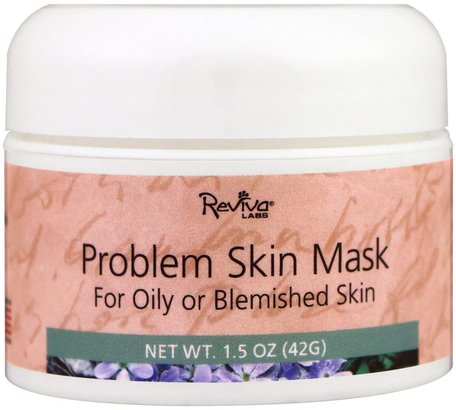 Problem Skin Mask, 1.5 oz (42 g) by Reviva Labs-Skönhet, Ansiktsvård, Akne, Hud Typ Akne Benägen Hud