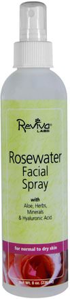 Rosewater Facial Spray, for Normal to Dry Skin, 8 oz (236 ml) by Reviva Labs-Skönhet, Ansikts Toner, Ansiktsvård, Hudtyp Normal Till Torr Hud
