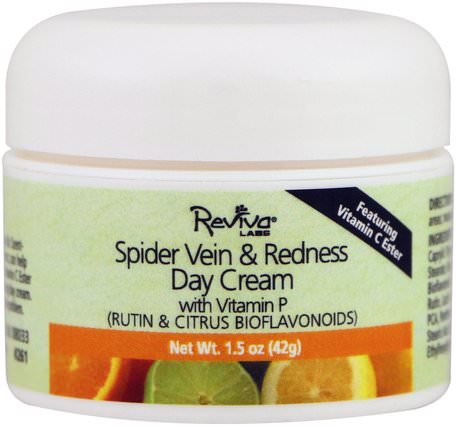 Spider Vein & Redness Day Cream With Vitamin P, 1.5 oz (42 g) by Reviva Labs-Skönhet, Ansiktsvård, Krämer Lotioner, Serum, Hälsa, Kvinnor, Åderbråck Vård