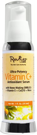 Ultra-Potency Vitamin C+ Antioxidant Serum, 1 fl oz (29.5 ml) by Reviva Labs-Skönhet, Ansiktsvård, Krämer Lotioner, Serum, Vitamin C