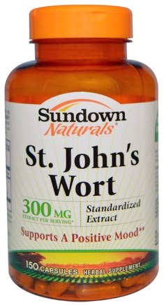St. Johns Wort, 300 mg, 150 Capsules by Sundown Naturals-Örter, St. Johns Wort