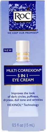 Multi Correxion 5 in 1 Eye Cream, 0.5 fl oz (15 ml) by RoC-Skönhet, Öga Krämer, Ansiktsvård