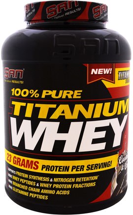 100% Pure Titanium Whey, Cookies & Cream, 81 oz (2310 g) by SAN Nutrition-San Nutrition, Sport