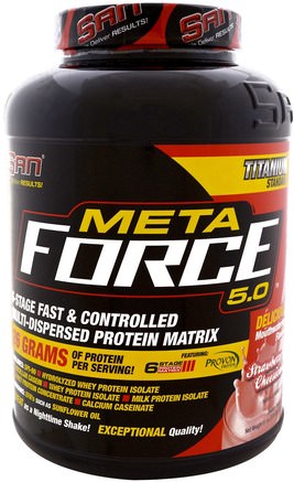 Metaforce 5.0, Strawberry Cheesecake, 81 oz (2295.5 g) by SAN Nutrition-San Nutrition, Sport