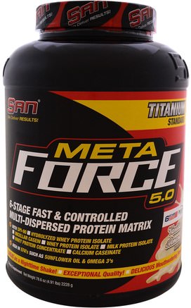 Metaforce 5.0, Vanilla Almond, 78.6 oz (2228 g) by SAN Nutrition-San Nutrition, Sport