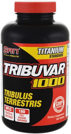 Tribuvar 1000, 180 Tablets by SAN Nutrition-San Nutrition, Sport