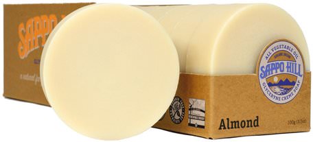 Glyceryne Cream Soap, Almond, 12 Bars, 3.5 oz (100 g) Each by Sappo Hill-Bad, Skönhet, Tvål