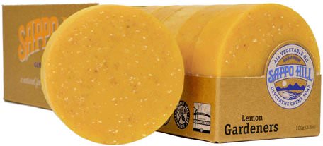 Glyceryne Cream Soap, Lemon Gardeners, 12 Bars, 3.5 oz (100 g) Each by Sappo Hill-Bad, Skönhet, Tvål