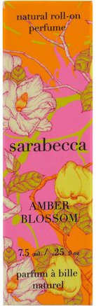 Natural Roll-On Perfume, Amber Blossom.25 fl oz (7.5 ml) by Sarabecca-Bad, Skönhet