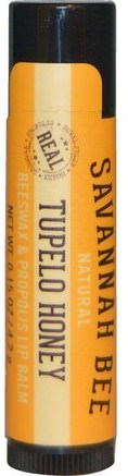 Lip Balm, Tupelo Honey, 0.15 oz (4.2 g) by Savannah Bee Company Inc-Bad, Skönhet, Läppvård, Läppbalsam