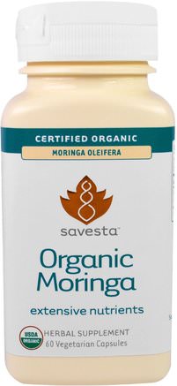 Organic Moringa, 60 Veggie Caps by Savesta-Örter, Moringa Kapslar
